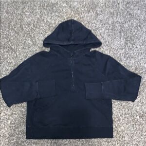 Womens Sz Small JOYLAB Black Mineral Wash Half Zip Pullover. Very NICE